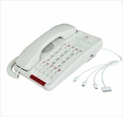 China New Model Hotel Hotel Phone With 2 USB Charging Ports For Mobile Phone And IPod for sale