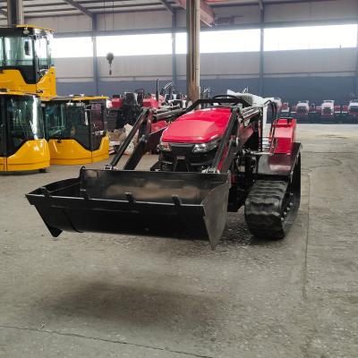 China Chinese mini farm work machinery crawler tractor traktor kultivator 50hp tractor with loader for sale