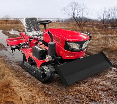 China Chinese Mini Rubber Tracks Crawler Tractor Farm Working Machinery 35hp for Rice Farm Paddy Field/Orchards for sale