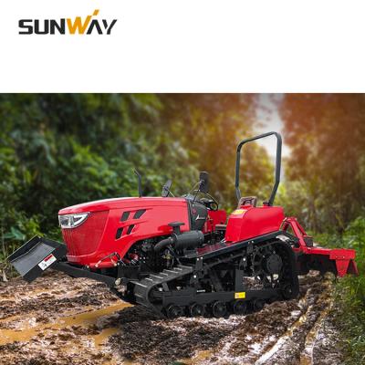 China Cheap Farm Work Machinery 80HP 100HP Prices Mini Track Small Farm Crawler Tractors In China For Agriculture Used for sale