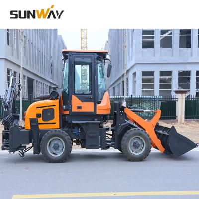 China Construction/Building/Farm Earth/Sand Moving China Best Selling Cheap Price Machinery 4x4 Backhoe Loader Earth Moving Excavator With Mini Digger for sale