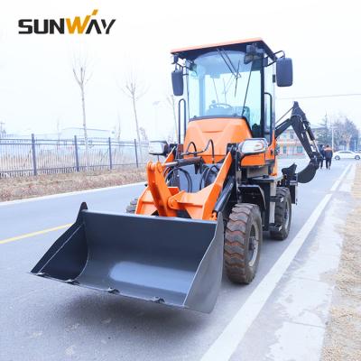 China Construction/Building/Farm Earth/Sand Moving Chinese New Mini Compact 1ton 4x4 Wheel Drive Backhoe Small Universal Excavator Loaders for sale