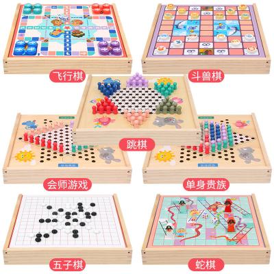 China 7 in1 New Design Baby Kids Multifunctional Educational Beads Coaster Toy Wooden Activity Cube Toys JHTOY-310 for sale