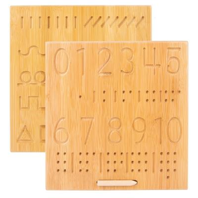 China Wooden Alphabet Tracing Board Preschool Educational Wooden Practice Grooved Registration Board for Kids Number Board Toys for sale