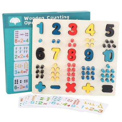 China Wood Letters Educational Kids Toy Wooden Number Puzzle For Digit Alphabet Removable Children Mat With Fsc Toddler Games for sale