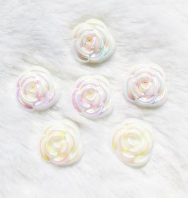 China White Flatback 15mm acrylic rose glue on garment and opaque flatback rhinestone glue on shoes vamp as decoration hot sale for sale