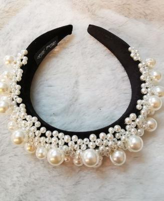 China 100%handmade fashion pearl design black hairpin,hair hoops hot sale for sale