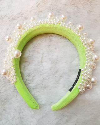 China 100%handmade fashion pearl hairpin , hair hoops green color hair hoops for sale