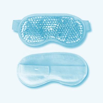 China Dark Circles OEM Gel Beads Ice Eye Mask Reusable Cooling Eye Mask For Headache Migraine Relaxation for sale