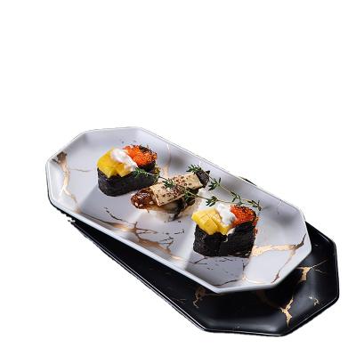 China Sustainable Sushi Plates High Quality Salad Bowl Rectangular Snack Plate for sale