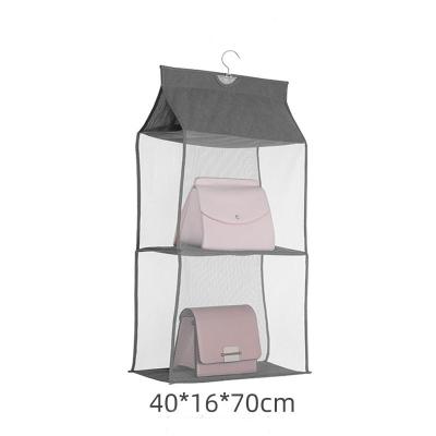 China Viable Wardrobe Leather Bag Hanging Handbag Dust Cover Transparent Dust Cover Household Dust Cover Storage Bags for sale