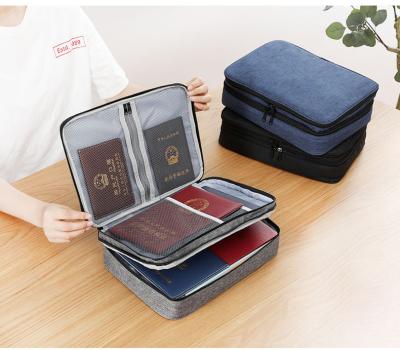 China Large capacity viable multi-layer travel documents storage waterproof bag for bag home folder usepassport organization bag for sale