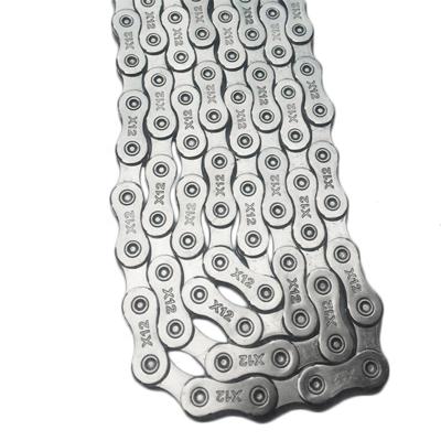 China Mountain Bike 12 Speed ​​Bicycle Chain For MTB Mountain Road Bike With Magic Quick Link In Silver Color 116L for sale