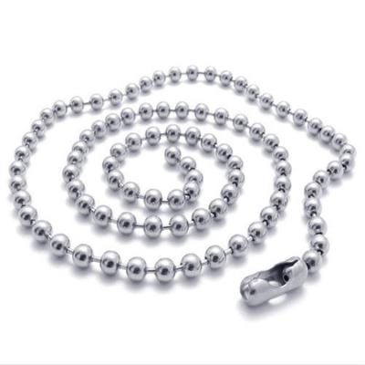 China Drag Chain 2.4MM Stainless Steel Round Bead Chain Wholesale for sale