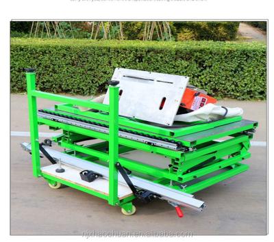 China VERTICAL Adjustable Blades Table Saw Slitter Woodworking Panel Saw Green Color Slide-Rails for sale