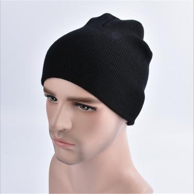 China Unisex Winter COMMON European Acrylic Knit Hat Warm Beanie Cap for sale