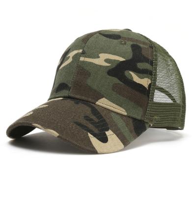 China COMMON Sport Mesh Breathable Hiking Hunting Men Baseball Cap Camouflage Camouflage Military Hat for sale