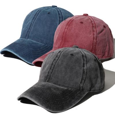 China JOINT Hat Summer Outdoor Sport Unisex Plain Distressed Washed Dad Baseball Cap Hats for sale