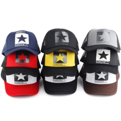 China Cotton Printed Star Baseball Cap Outdoor Hat Breathable Men&Women Summer Mesh Cap for sale