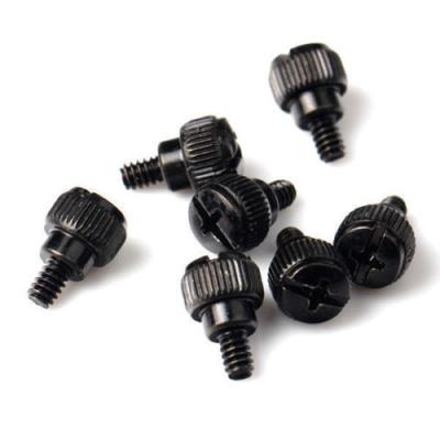 China Pan Desktop Computer Case Thumb Screws Screws PC Qualified 6#-32*5 Black 10pack for sale