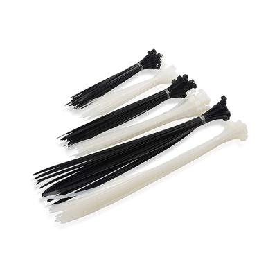 China Plastic organzier black white nylon zipper tie, self-locking heavy duty nylon cable tie for sale