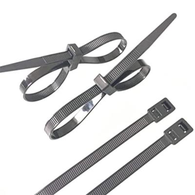 China Nylon Hot Sale Cheap Self Locking Gray Double Lock Cable Tie for sale