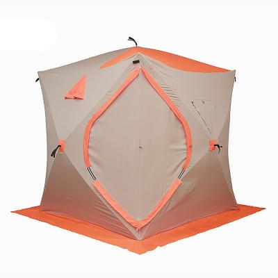 China waterproof & UV Protection Ice Fishing Chamber Tent Thickened With Cotton To Carry On Warm Field Camping Fishing Windproof Tent for sale