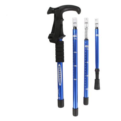 China High Quality Durable Foldable Portable Folding Trekking Pole Telescope Aluminum Alloy Hiking Pole for sale