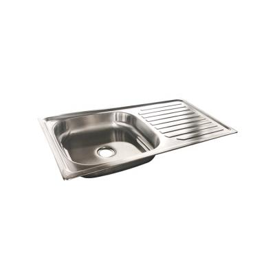 China Without Faucet Hot Sale Single Bowl Single Bowl Drainer Stainless Steel Kitchen Sink With Drain Outlet for sale