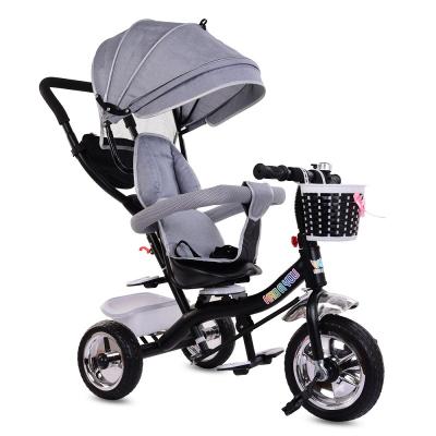 China Eco-friendly Material China Factory 4 in 1 Tricycle Baby Trike Baby Tricycle with Sunshade Child Tricycle for Toddler for sale