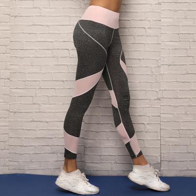 China Breathable High Waist Polyester Spandex Yoga Pants Pink Yoga Pants Fitness Plus Size Fat Fitness Yoga Wear Women for sale