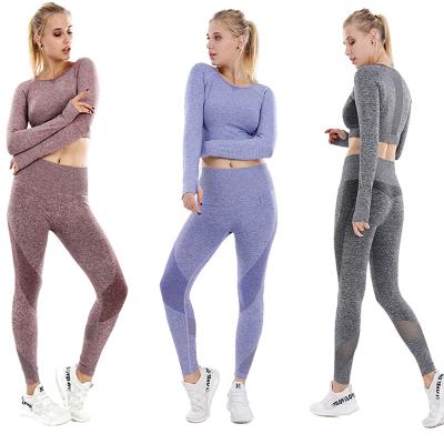 China HOT SELLING WOMEN SEAMLESS WORKOUT BREATHABLE YOGA WEAR CUSTOM SET for sale