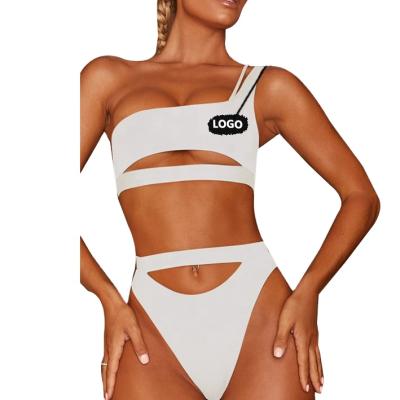 China Wholesale Custom Logo Breathable Bikini Tummy Control Swimwear Swimwear Two Piece Bathing Suits For Women 2021 for sale