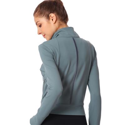 China Wholesale Jacket Hidden Pocket Coats QUICK DRY Gym Coat Outdoor Sport Fashion Yoga Sportswear Manufacturer Women Jackets Latest for sale