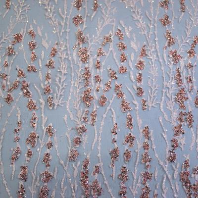 China Sustainable Luxury bearded place fabric crystal rhinestone bridal place fabric for sale