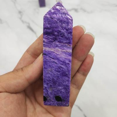 China Europe 2022 Charoite Quartz Crystal Points Crystal Tower High Quality Wholesale Natural Healing Crystal Wand for sale