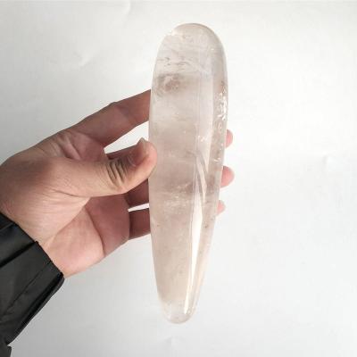 China Clear Quartz High Quality Natural Crystal Quartz Wands Dildos From Europe 2023 18Cm For Women Crystal Massage Wands for sale