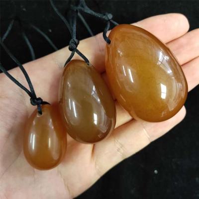 China Wholesale Natural Jade Yoni Egg Exercise Drilled For Kegel Carnelian Gemstone China 2022 Crystal Yoni Egg Set Red Agate for sale