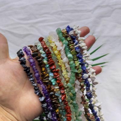 China China 2022 Wholesale Natural Beads Crystal Chips Shape Drilled For DIY Crystal Gemstone Quartz Bracelets Crystal Beads 5-8mm Healing for sale