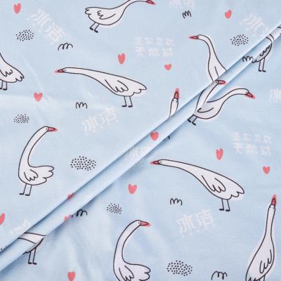 China Wrinkle Resistant Fabric High Quality Fashion Duck Animal Design Down Pants Cotton Fabric for sale