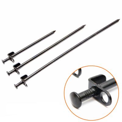 China 20cm / 30cm / 40cm steel heavy duty camping stake hook form pegs outdoor tent peg < 1L for sale