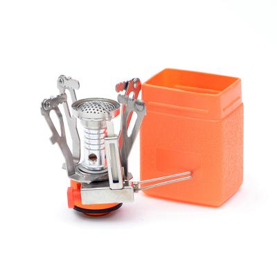 China Manual Portable Outdoor Stainless Steel Stove Chef Picnic Raising Cooker Mini Stove Burner Barbecue Gas Travel Adapter for sale