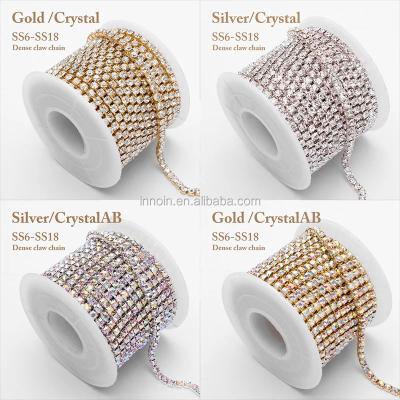 China Pointback Rhinestone Crystal Transparent Gold /Silver Cup Chain Glass Cup Clothing Hot Shoes And Hats Landscaping Nail Decoration for sale