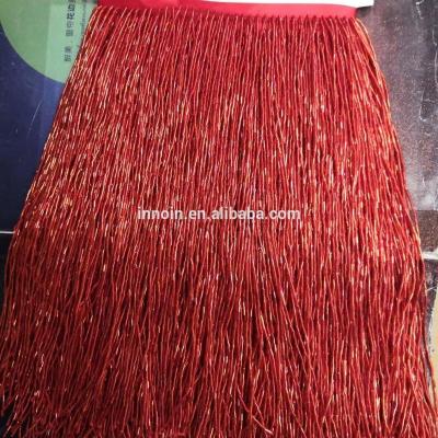 China Heavy Bead Fringe Tassel 50cm Wide Handmade Beaded Gold Fringe Trimming For Dance Costume Silver Trimming Beading Fringe for sale