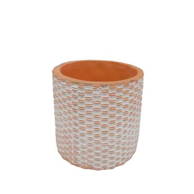 China Europe Terracotta Outdoor Flower Pot Mid Century Garden Plant Pot Eco-friendly Flower Planter For Garden Decoration Wholesale for sale