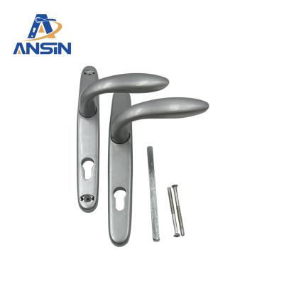 China Custom color broken aluminum hot sale modern zinc alloy silver bridge door and window handle for sale