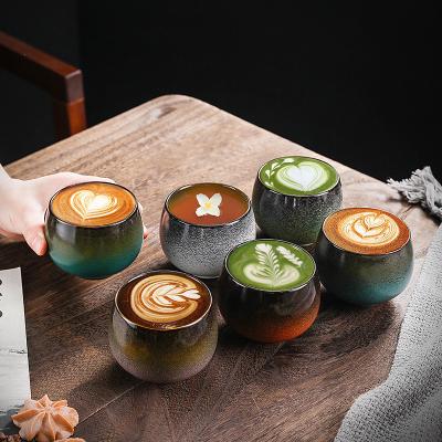 China Viable Japanese Ceramic Espresso Cup Gradient Color Tea Cups Steam Change Head Mug for sale