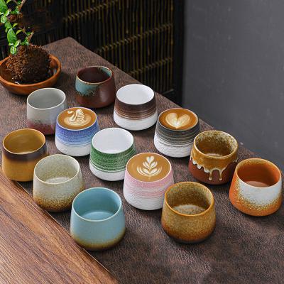 China Sustainable Ceramic Hand Brewed Coffee Sharing Single Cup Latte Ceramic Water Cups Head Mug for sale