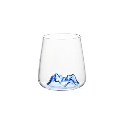 China Whiskey Glass Water Wine Italy Beer Glass Foreign Creative Beer Drinking Glasses Cup Fujiyama Mug Whiskey Mountain High Temperature Resistant Glass Glass Cup the water for sale