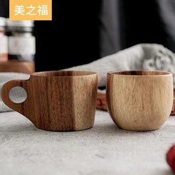 China Sustainable New Acacia Whole Wood Tea Cups And Saucers Cups Wooden Coffee Cup for sale